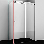 Душевая стенка WasserKRAFT Vils 56R 80х200 стекло прозрачное, профиль хром (56R06-RP80)