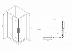 Душевой уголок Abber Schwarzer Diamant 80x120 стекло матовое, профиль профиль хром (AG02128MH)