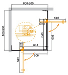 Душевой уголок Cezares Slider 80x80x195 стекло прозрачное, профиль хром (SLIDER-A-2-80/90-C-Cr)