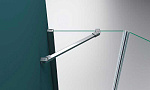 Уголок душевой Belbagno Kraft 90x195 стекло прозрачное с рисунком, профиль хром (KRAFT-P-1-90-C-Cr-L)