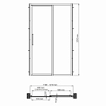 Душевая дверь WasserKRAFT Lopau 32S 120х200х90 стекло прозрачное, профиль хром (32S05R)