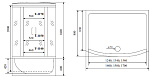 Душевая кабина Timo T-6670 Silver Fabric 170x88x220 стекло матовое, профиль хром (T-6670 SF)