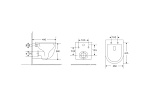 Комплект инсталляция с унитазом Berges Atom Line кнопка хром глянец, унитаз Okus Rimless 49 см, сиденье с soft-close (043392)