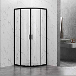 Душевой уголок Veconi RV202B 90x90 стекло прозрачное, профиль черный (RV202B-90-01-C6)