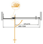 Душевая дверь Cezares Slider 90х195 стекло прозрачное (SLIDER-B-1-90/100-C-Cr)