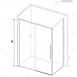 Душевой уголок RGW SV-42 SV-12 + Z-050-2 150*70 стекло прозрачное, профиль хром 32324257-011