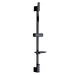 Душевая стойка Melodia Luxe Moderno d25, L720 c мыльницей, черная (MKP25002C_bk)