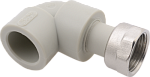 Угольник переходной с накидной гайкой и отв. для пломб. PP-R 20*3/4"В FV-Plast (латунь, серый) (AA227020134)