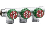 Коллектор 3 отвода регулируемый 3/4"x1/2" Stout (хром) (SMB-6849-341203)