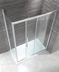 Душевой уголок Cezares Lux soft 120x80x200 стекло прозрачное, профиль хром (LUX-SOFT-W-AH-1-120/80-C-Cr-IV)