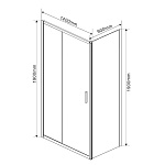 Душевой уголок Vincea Garda 1400х900х1900 стекло прозрачное, профиль хром (VSR-1G9014CL)