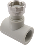 Тройник переходной с накидной гайкой PP-R 32*3/4"В*32 FV-Plast (латунь, серый) (AA228032034)