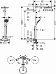 Система душевая Hansgrohe Raindance Select S 240 1j PowderRain Showerpipe хром (27633700)