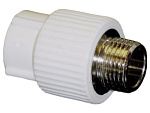 Переход PP-R 25*1/2"Н "Pilsa" (белый, латунь) (80435)