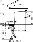 Смеситель для раковины Hansgrohe Talis E хром, с донным клапаном (71711000)