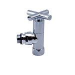 Вентиль запорный для полотенцесушителя Vieir 1/2"x3/4" НВ хром (VR2034A)