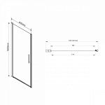 Душевая дверь Vincea Orta 900х1900 стекло прозрачное, профиль хром (VPP-1O900CL)