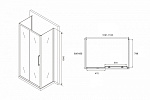 Душевой уголок Abber Schwarzer Diamant 85x110 стекло прозрачное, профиль черный (AG30110BH-S85B-S85B)