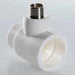 Тройник коллекторный PP-R 40*1/2"Н VALTEC (латунь, белый) VTp.734.0.04004