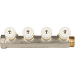 Коллектор 4 отвода регулируемый 1"x1/2"(16) Stout (никель) (SMB-6851-011204)