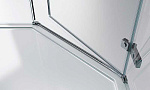 Уголок душевой Belbagno Kraft 90x195 стекло прозрачное с рисунком, профиль хром (KRAFT-P-1-90-C-Cr-L)