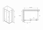 Душевой уголок Abber Schwarzer Diamant 80x100 стекло прозрачное, профиль профиль хром (AG301005-S805)