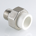 Сгон PP-R 63*2"Н VALTEC (латунь, белый) VTp.761.0.06309