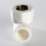 Тройник переходной PP-R 25*1/2"В VALTEC (латунь, белый) VTp.732.0.02504