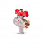 Кран 1/2" ВВ шаровый для подключения датчика температуры Pro Aqua (красная бабочка) (FWB73-F15-F15s)