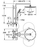 Душевая система Grohe Euphoria System черная (26075A00)