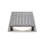 Решетка хромированная Metaleks Kvadro 15x15 см 1 мм (01.18)