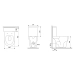 Унитаз-компакт AM.PM Sirius безободковый с сиденьем микролифт (DX86C8600SC)
