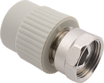 Переход с накидной гайкой и латунной вставкой PP-R 20*1/2"В FV-Plast (латунь, серый) (AA223020012)