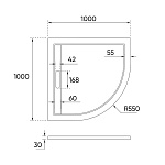 Душевой поддон Veconi TZ05 100x100 (TZ05-100PL-01-19C3)