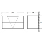 Тумба подвесная BelBagno Vittoria 100 см Bianco Lucido (Vittoria-1000-2C-SO-BL-P)