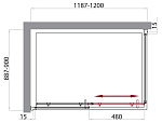 Душевой уголок BelBagno Uno 120x90x185 стекло прозрачное, профиль хром (UNO-AH-1-120/90-C-Cr)
