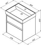 Тумба подвесная Aquanet Nova Lite 60 дуб рустикальный (2 ящика) (00249512)