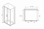 Душевой уголок Abber Sonnenstrand 75x100 стекло прозрачное, профиль профиль хром (AG04100C-S75)