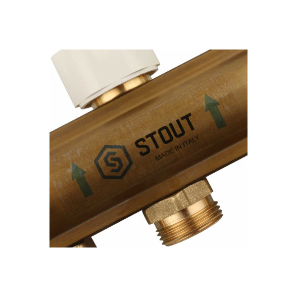 Коллекторная группа 3 отвода 1"x3/4"(18)EK в сборе с расходомерами Stout (латунь) (SMB-0473-000003) Коллекторная группа 3 отвода 1"x3/4"(18)EK в сборе с расходомерами Stout (латунь) (SMB-0473-000003)