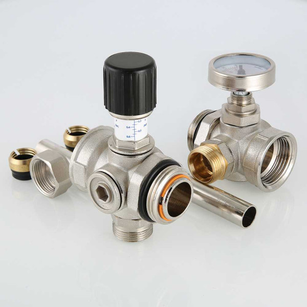 Байпас проходной с перепускным клапаном и термометром Valtec 200 мм. (VT.0667T.0.0) Байпас проходной с перепускным клапаном и термометром Valtec 200 мм. (VT.0667T.0.0)