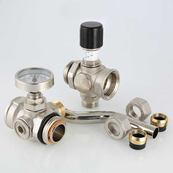 Байпас проходной с перепускным клапаном и термометром Valtec 200 мм. (VT.0667T.0.0) Байпас проходной с перепускным клапаном и термометром Valtec 200 мм. (VT.0667T.0.0)