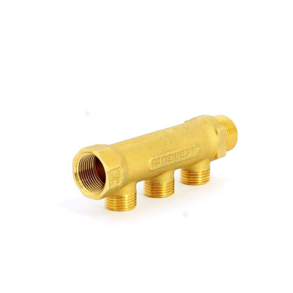Коллектор "Tiemme" 3 отв. 3/4"*3/4(18) евроконус (латунь) (1910017) Коллектор "Tiemme" 3 отв. 3/4"*3/4(18) евроконус (латунь) (1910017)