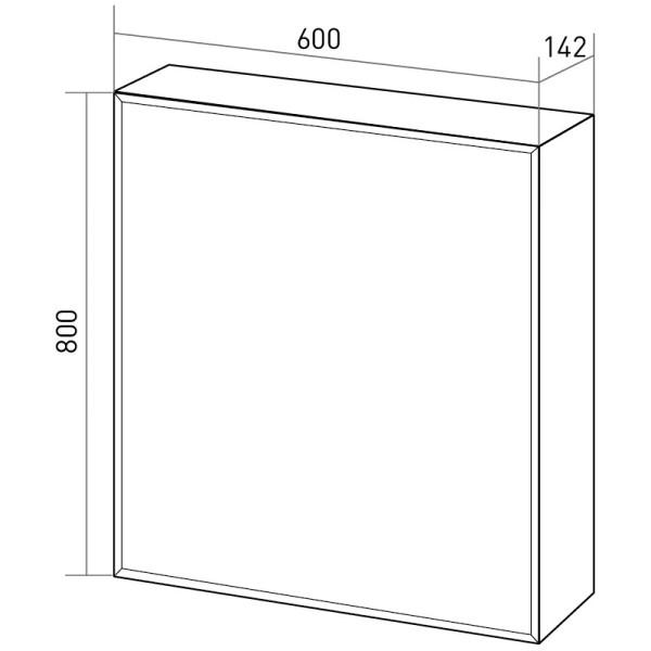 Шкафчик зеркальный 1Marka Соната 600*142*800 белый (У29560) Шкафчик зеркальный 1Marka Соната 600*142*800 белый (У29560)